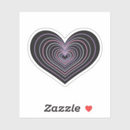 Purple Neon Heart Sticker