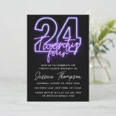 Purple Neon Invitation 24e anniversaire (Debout devant)