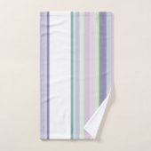 Purple, Neptune, sea green, and Lavender stripes Bad Handdoek (Handdoek)