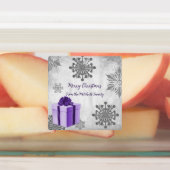 Purple Noël Cadeau de vacances Étiquettes de cuisi (Apposé)