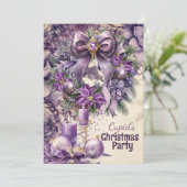Purple Noël Fête Invitation (Debout devant)