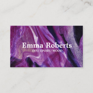 PURPLE NOIR DO-IT-YOURSELF Carte de visite EN BOIS