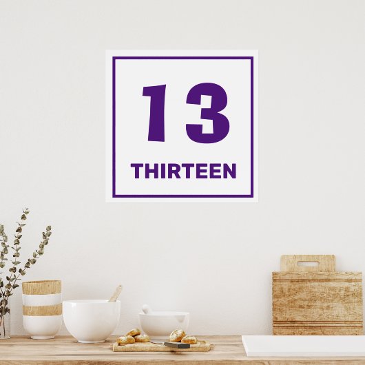 Purple numéro treize Poster (Cuisine)