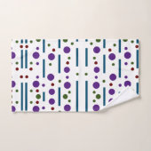 Purple Ocean Blue et Forest green : Points et lign (Serviette à main)