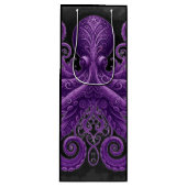 Purple Octopus Victorian Steampunk Kraken  Wijn Cadeautas (Voorkant)
