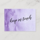 Purple Ombre Watercolor Nouvelle carte de document (Dos)