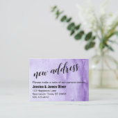 Purple Ombre Watercolor Nouvelle carte de document (Debout devant)