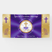 Purple, Or, Bannières de l'église à l'extérieur, N (Horizontal)