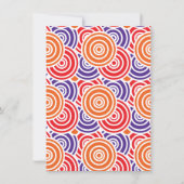 Purple Orange Circles Anniversaire Invitations (Dos)