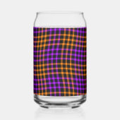 Purple Orange Plaid Checker Seamless Pattern Blikvorm Glas (Links)