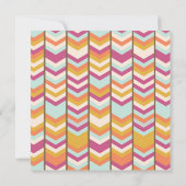 Purple Orange Stripes Invitations Anniversaire (Dos)