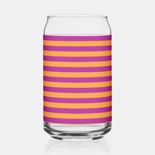 Purple Orange Stripes Seamless Pattern Blikvorm Glas (Voorkant)