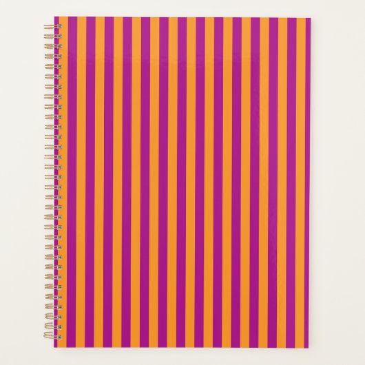 Purple Orange Stripes Seamless Pattern Planner (Voorkant)