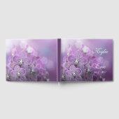 Purple Orchid Mariage personnalisé livre d'invité (Complet)
