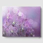 Purple Orchid Mariage personnalisé livre d'invité (Verso)