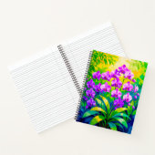 Purple Orchids Notebook Notitieboek (Binnen)