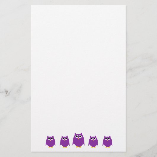 Purple Owl Design Briefpapier (Voorkant)
