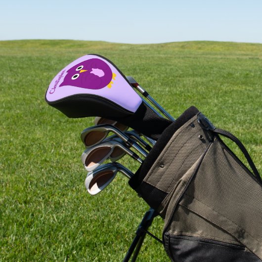 Purple Owl Design Golfheadcover (Insitu)