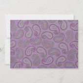 Purple Paisley Baby Girl Shower Invitation (Dos)