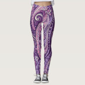 Purple paisley legging  (Devant)