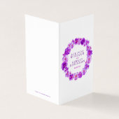 Purple pansy art détails du mariage calendrier car (Outside)