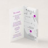 Purple pansy art détails du mariage calendrier car (Inside)