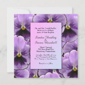 Purple Pansy Faire-part de mariage (Devant)