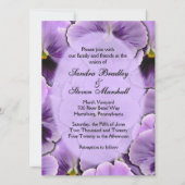 Purple Pansy Faire-part de mariage (Devant)