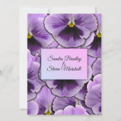 Purple Pansy Faire-part de mariage (Dos)