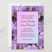 Purple Pansy Faire-part de mariage (Devant)