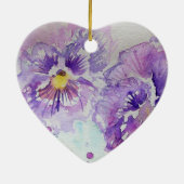 Purple Pansy Floral Love You Grand-mère Décoration (Dos)