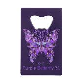 Purple Papillon 31 Ouverture de bouteille de carte (Devant)
