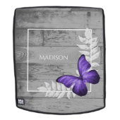 Purple Papillon Rustique sac à dos personnalisé (Devant amovible)