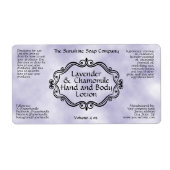 Purple parchment vintage frame cosmetic label (Voorkant)
