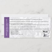 Purple Paris Mariage Boarding Pass Invitation (Dos)