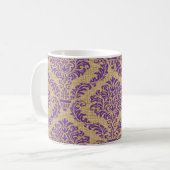 Purple Parisien Moods Damask Coffee Mug (Devant gauche)