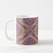Purple Parisien Moods Damask Coffee Mug (Gauche)