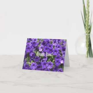 Purple Passion Cartes de remerciements Petunias