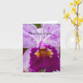 Purple Passion Orchidée Penser De Vous Carte (Fleur jaune)