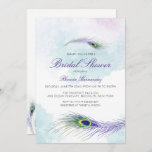 Purple Peacock Invitation à la douche nuptiale<br><div class="desc">Invitations de douche nuptiale Peacock violet. Une invitation à la douche nuptiale simple et amusante créée avec de belles plumes violettes et turquoises paon avec une texture aquarelle. Customisez cette douche nuptiale avec vos informations et tout message personnalisé que vous souhaitez inclure.</div>