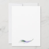 Purple Peacock Invitation à la douche nuptiale (Dos)