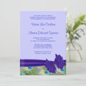 Purple Peacock Invitations de mariage (Debout devant)
