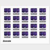 Purple Peacock Wedding Invitation Envelope Seals Vierkante Sticker (Vel)