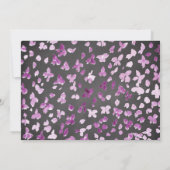 Purple Peonies Floral Invitation d'anniversaire (Dos)