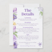 Purple Peonies Mariage Inviter Carte de boîtier (Devant)