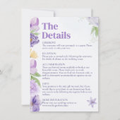 Purple Peonies Mariage Inviter Carte de boîtier (Devant)