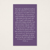 Purple Peony Floral Memorial Prayer Card (Dos)