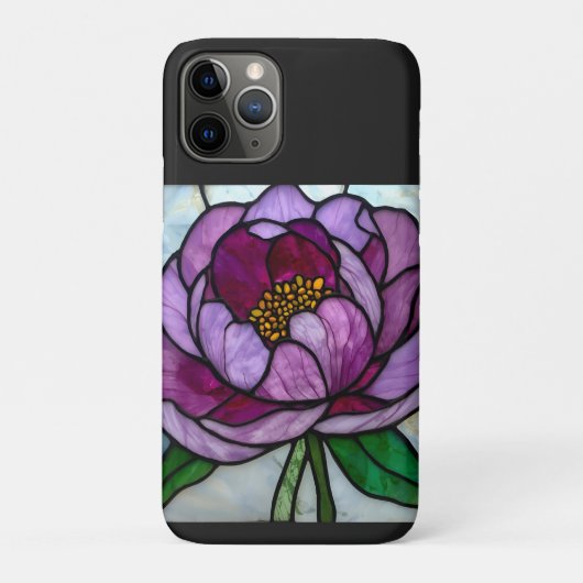Purple Peony Stained  Case-Mate iPhone Case (Achterkant)