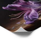 Purple Peruvien Lily Fleurs Art Imprimer Poster (Coin)