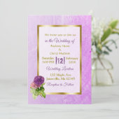 Purple Petunias et Gold Wedding Invitations (Debout devant)